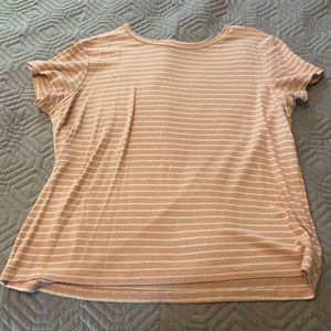 American Eagle Pink Stripe T-shirt